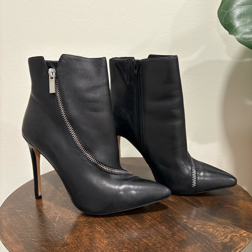 Aldo Black Leather Asteilia Ankle Boot